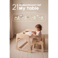 Mamatoyz My Table - Montessori Aktivite Masası ve Sandalyesi Veyazı Tahtası
