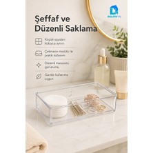 Elarque Makyaj & Takı Organizeri Küçük Çekmeceli Şeffaf Kozmetik ve Takı Organizeri