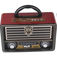 Elarque Nostaljik Radyo Ahşap Görünümlü Bluetooth ve Fm Radyo ile Müzik Keyfi