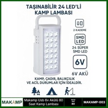 Magicool Usv 6V Akülü 80 Saat Kamp Lambası Işıldak