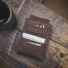 Kurtay Leather %100 Gerçek Deri El Yapımı Tütün Kesesi – Kahverengi