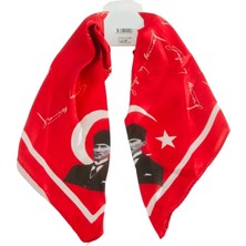 Atatürk Imzalı Zr Saten Fular 50*50 cm