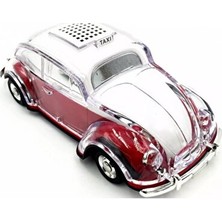 Elarque Nostaljik Radyo Renkli Işıklı Volkswagen Araba Bluetooth Hoparlör ve Fm Radyo