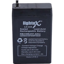 Magicool Lightex LT-418 4V 1.8AH Işıldak Fener Aküsü