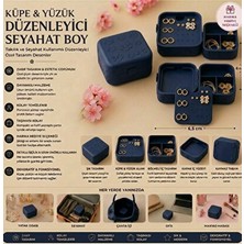 Elarque Makyaj & Takı Organizeri Renkli Bölmeli Seyahat Takı Kutusu, Yüzük ve Kolye Düzenleyici