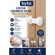 Elarque Koruyucu ve Kilit Yapışkanlı Çocuk Güvenlik Kilidi - Dolap ve Çekmeceler Için