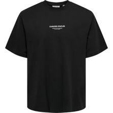 Only & Sons Onscurated Rlx Prınt Ss Tee Tr Black