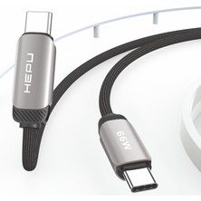 HEPU HP-501 Type-C to Type-C Kablo – 66W Turbo Hızlı Şarj 1 Metre