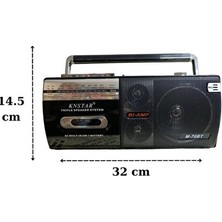 Elarque Nostaljik Radyo Kaset ve Müzik Çalar, Bluetooth ve USB ile Nostaljik Tasarım