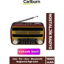 Elarque Nostaljik Radyo Yüksek Sesli Retro Bluetooth Radyo ile Müzik Keyfini Yaşayın