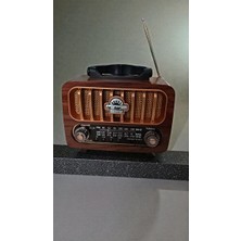 Elarque Dekoratif Obje ve Biblo Güneş Enerjili ve Şarjlı Nostaljik Radyo Ses Bombası Dekoratif Obje