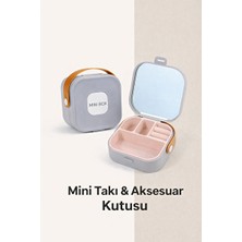 Elarque Makyaj & Takı Organizeri Mini Aynalı Seyahat Takı Kutusu, Bölmeli ve Pratik Mücevher Saklama