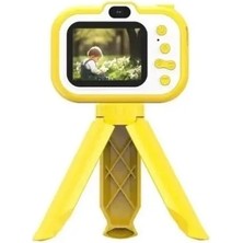 Magicool Dijital Fotoğraf Makinesi Çocuk Mini 1080P Hd Kamera Selfie Tripotlu Ön Arka Kamera