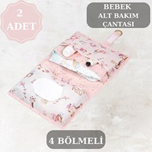 Elarque Bebek Bakım Çantası Bebek Alt Açma ve Islak Mendil Düzenleme Seti - 2'li Paket