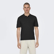 Only & Sons Onswyler Reg 14 Ss Polo Knıt Noos Black