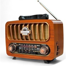 Elarque Alarm Saatli Radyo Nostaljik Radyo: Usb, Sd, Bluetooth ve Güneş Enerjili Taşınabilir Tasarım