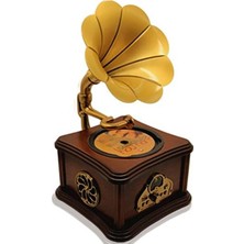 Elarque Nostaljik Radyo Gramofon Tasarımlı USB Bluetooth Radyo ve Hoparlör