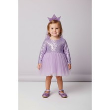 Le Mabelle Lila  Pullu Uzun Kollu Kız Bebek Elbise - Irene