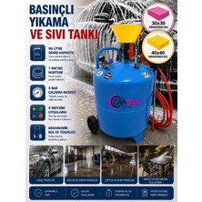 Köpük Tankı Sıvı Köpük Püskürtme Pompası - Basınçlı Köpük Yapıcı Oto Araç Yıkama Makinesi 90LT
