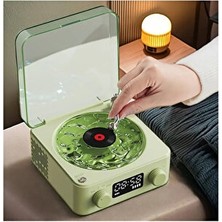 Elarque Nostaljik Radyo Retro Plak Görünümlü Bluetooth Hoparlör 3D Ses ve Gece Lambası Özelliği