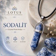 Lotus Atölye ve İyi Yaşam Merkezi 🌿 Crystal Point Premium Doğal Taş Kolye – Pembe Kuvars, Sodalit, Aventurin, Siyah Akik, Kaplan Gözü & Picasso Jasper
