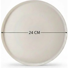 6'lı Toledo Servis Tabağı 24CM Krem Rinart