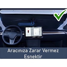 Elarque Oto Güneşlik Perde 360° Dönebilen ve Katlanabilen Oto Güneşlik Şemsiyesi, Pratik Koruma