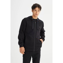 Lee Erkek Pike Interlock Full Zip Sweatshirt Siyah