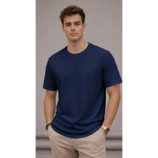 Bürke Erkek/unisex %100 Pamuk Bisiklet Yaka Basic Tişört