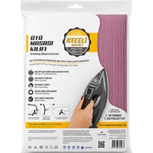 Elarque Ütü Masası ve Aksesuarı Yansıtıcı ve Kaymaz Elastik Ütü Masası Kılıfı, 52X140 cm