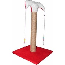 Elarque Kedi Tırmalaması 60 cm Şapkalı Tırmalama Tahtası, Eğlenceli Tasarım
