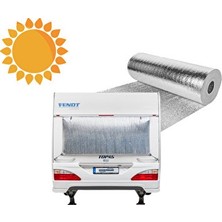 Elarque Oto Güneşlik Perde Karavan Penceresi Yalıtım Şiltesi, 3mm Çift Folyolu, 200X100 cm