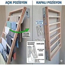 Elarque Çamaşır Kurutmalık Katlanabilir Balkon Çamaşır Kurutma Askısı 50X70 cm