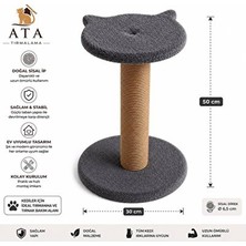 Elarque Kedi Tırmalaması Kedi Yüzü Modeli Tırmalama ve Oyun Alanı, 50 cm Büyük Boy