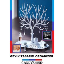 Elarque Makyaj & Takı Organizeri Sevimli Geyik Figürlü Takı Standı, Eğlenceli ve Pratik Saklama