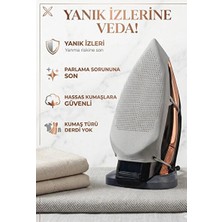 Elarque Ütü Masası ve Aksesuarı Yanmaz Teflon Ütü Altlığı, Parlama Önleyici ve Kaygan Taban Koruyucu