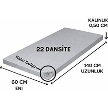 Elarque Ütü Masası ve Aksesuarı Isıya Dayanıklı Gri Ütü Masası Süngeri, 22 Dansite, 5 mm Kalınlık