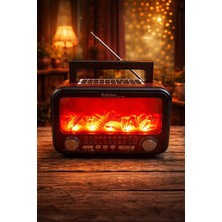 Elarque Nostaljik Radyo Güneş Enerjili Bluetooth ve Mp3 Radyo Müzik Playeri