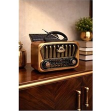 Elarque Nostaljik Radyo Nostaljik Solar Panelli Radyo ile Retro Şıklık ve Pratiklik