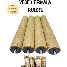 Elarque Kedi Tırmalaması Yedek Jüt Ipli Tırmalama Rulosu, 25CM Çapında, Vidalı