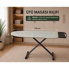 Elarque Ütü Masası ve Aksesuarı Yüksek Buhar Emici Keçeli Ütü Masası Kılıfı, 50X130 cm