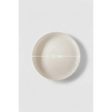 6'lı Toledo Çukur Tabak 22CM Krem Rinart