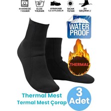 Elarque Palet & Patik Termal Çorap, Su ve Rüzgar Geçirmez, Soğuğa Dayanıklı 3'lü Paket