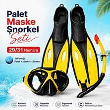 Elarque Palet & Patik Yüzücü ve Dalış Seti, Çantalı Maske ve Şnorkel ile Konforlu Deneyim