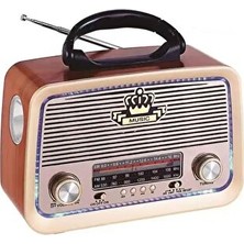 Elarque Nostaljik Radyo Bluetooth ve Sd Kart Destekli , Eskitme Tasarım ve Aux Giriş