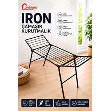 Elarque Çamaşır Kurutmalık Iron Kalın Borulu Çamaşır Kurutmalığı, Ekstra Sağlam ve Güçlü Tasarım