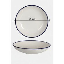 6'lı Venue Çukur Tabak 25CM Rim Lacivert Rinart