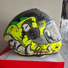 Axxis Kapalı Kask Axxıs Mat Gri Timsah Desenli S