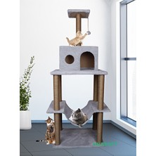 Elarque Kedi Tırmalaması Xxl Kedi Tırmalama ve Oyun Evi Platformu - Çok Amaçlı Eğlence Merkezi