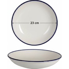 6'lı Venue Çukur Tabak 23CM Rim Lacivert Rinart